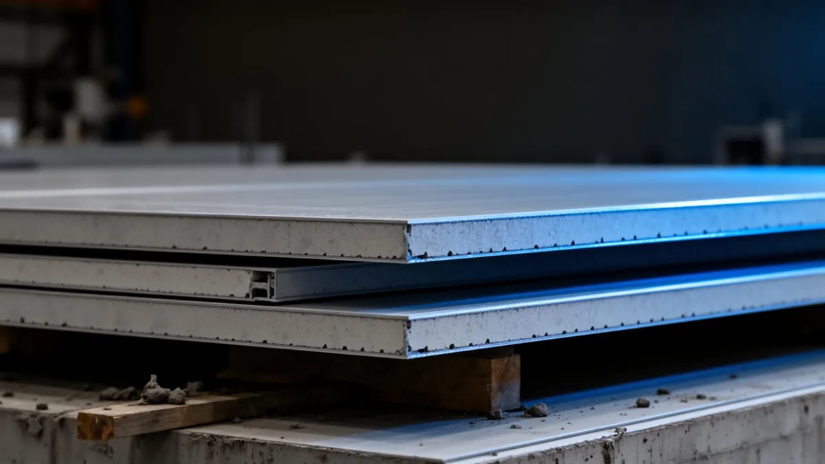 Insulated panel installation Melbourne — PIR panel wall system with stainless trims
